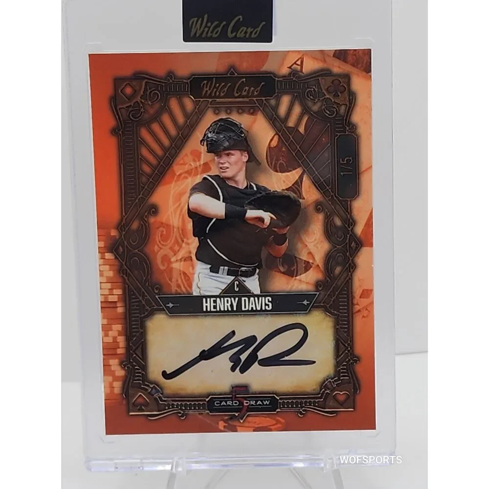 2023 Wild Card 5 Card Draw Vintage Orange Auto 1/5 Henry Davis